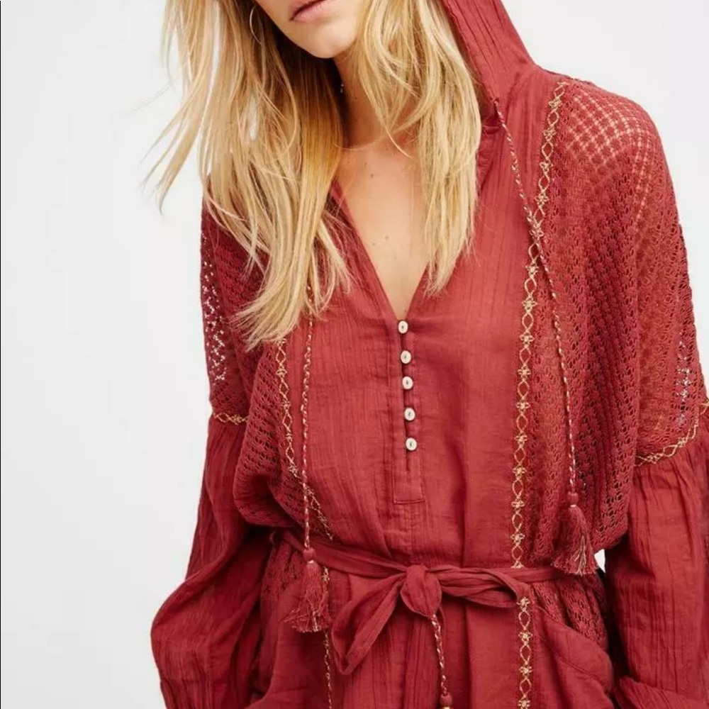 Free People Most Loveliest Hoodie Dress small
